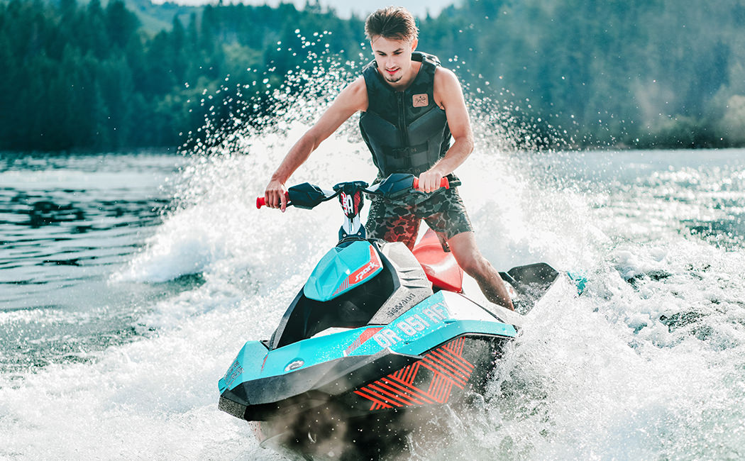 Man Riding Jet Ski